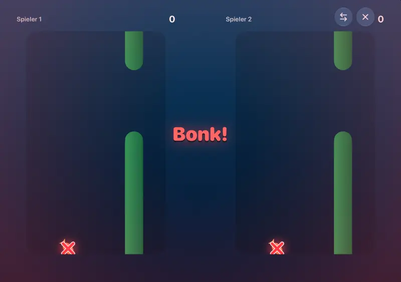 Das aufgeklappte iPhone Duo: Das Wasser ist über die Falz in ein breites Aquarium geflossen.