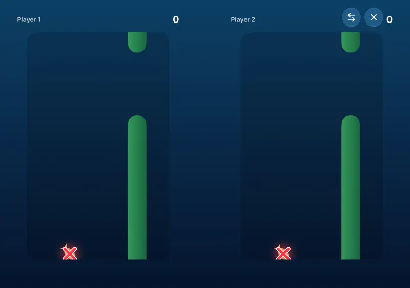 The open iPhone Duo: the water has poured across the fold into a wide aquarium.